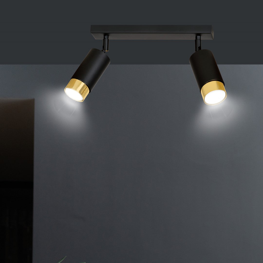 Hiro 2 loftspot sort/guld