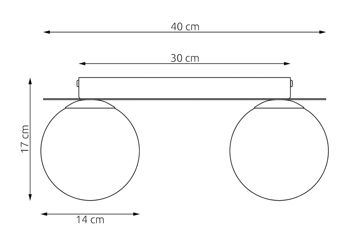 Solar 2 loftlampe mokka/opal