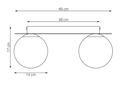 Solar 2 loftlampe mokka/opal
