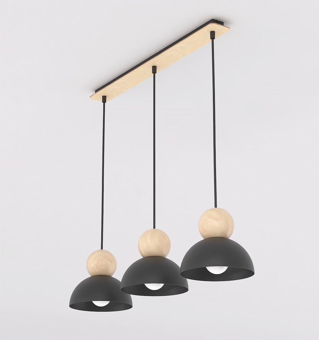 Kaki 3 loftlampe sort