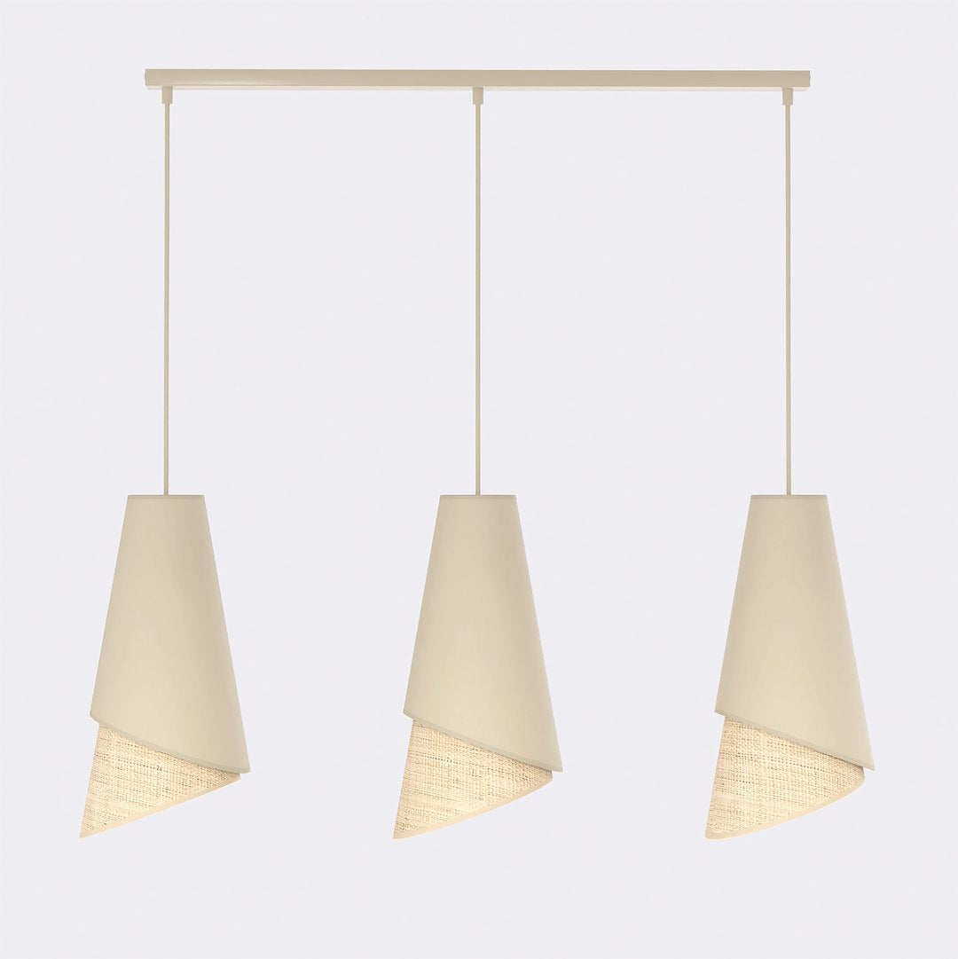 Moda 3 pendellampe sort/rattan