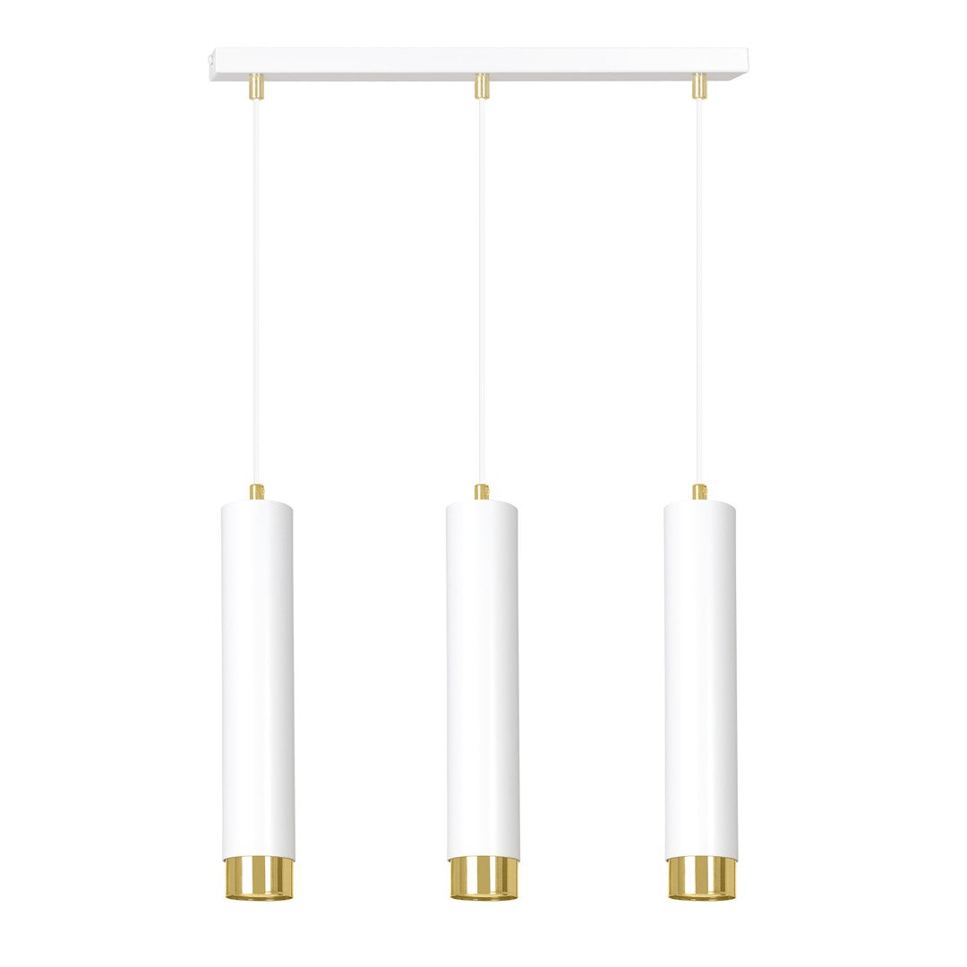 Kibo 3 pendellampe hvid/guld