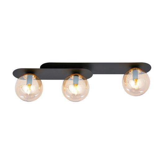 Plaza 3 loftlampe sort/ravfarvet