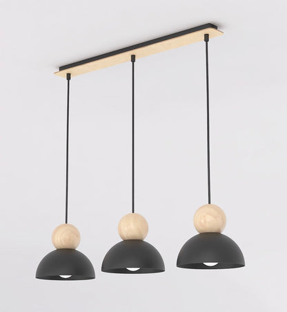 Kaki 3 loftlampe sort