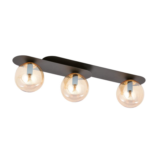 Plaza 3 loftlampe sort/ravfarvet