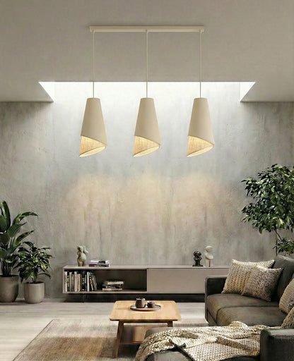 Moda 3 pendellampe sort/rattan