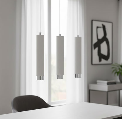 Kibo 3 pendellampe hvid/krom