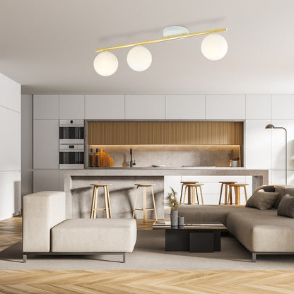 Monza 3 loftlampe hvid/opal