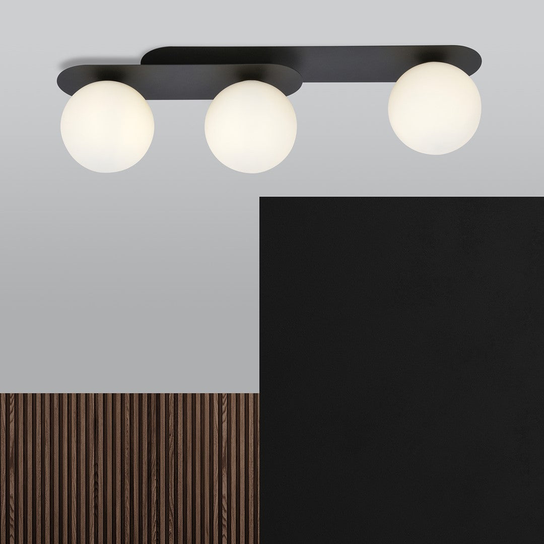 Plaza 3 loftlampe sort/opal