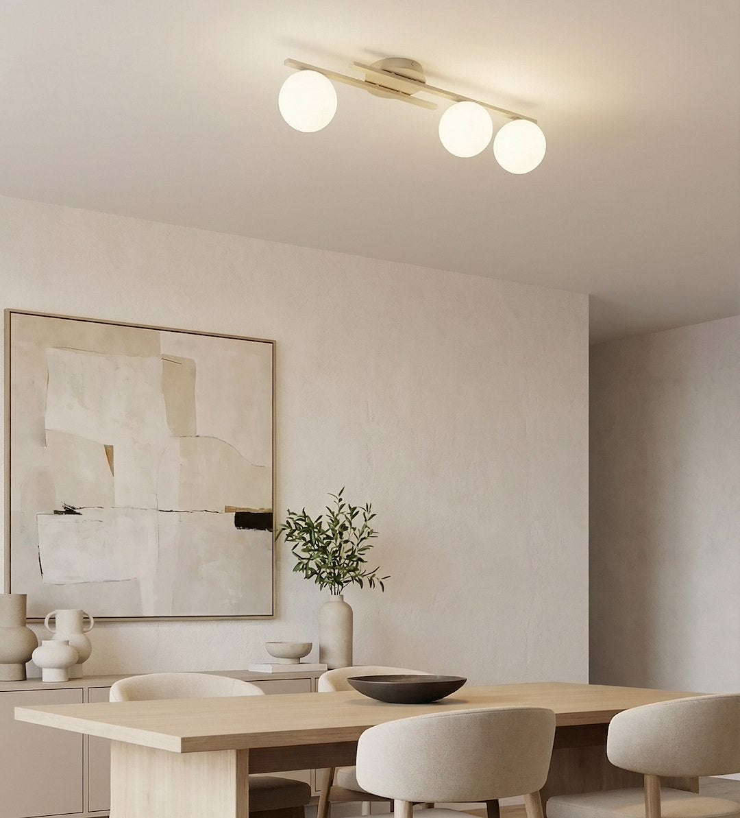 Kairo 3 loftlampe mokka/opal