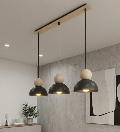 Kaki 3 loftlampe sort