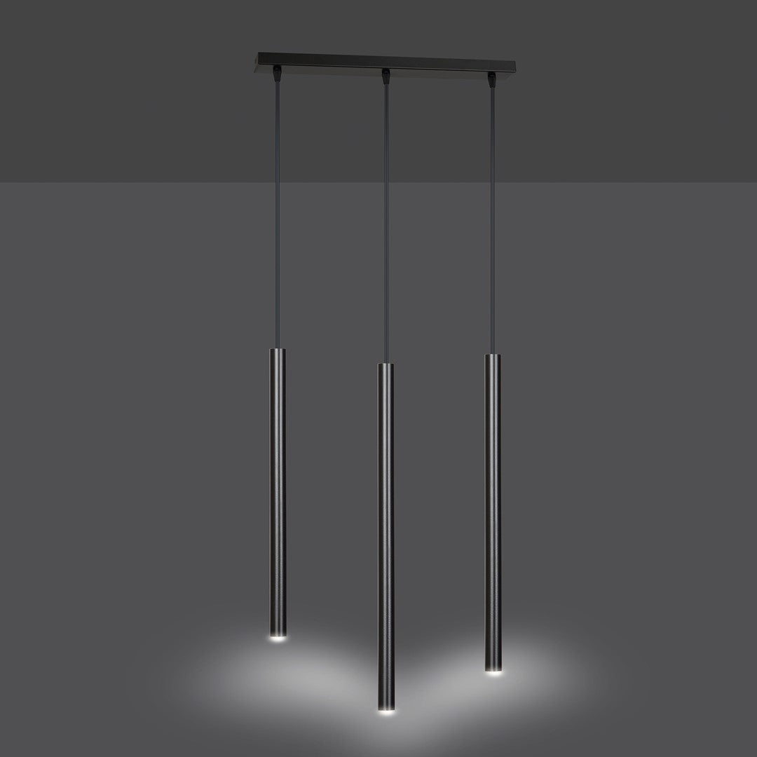 Selter 3 pendant light black