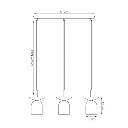 Ego 3 pendellampe sort/hvid