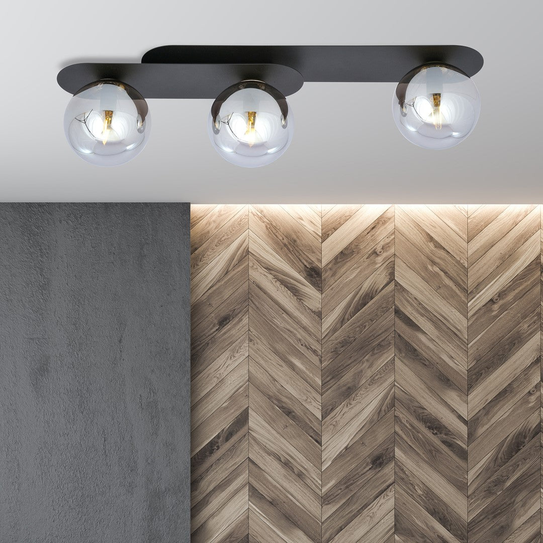 Plaza 3 loftlampe sort/grafit