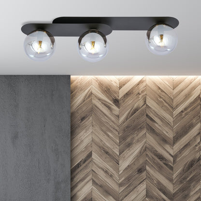 Plaza 3 loftlampe sort/grafit