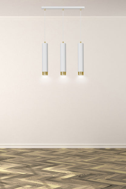 Kibo 3 pendellampe hvid/guld