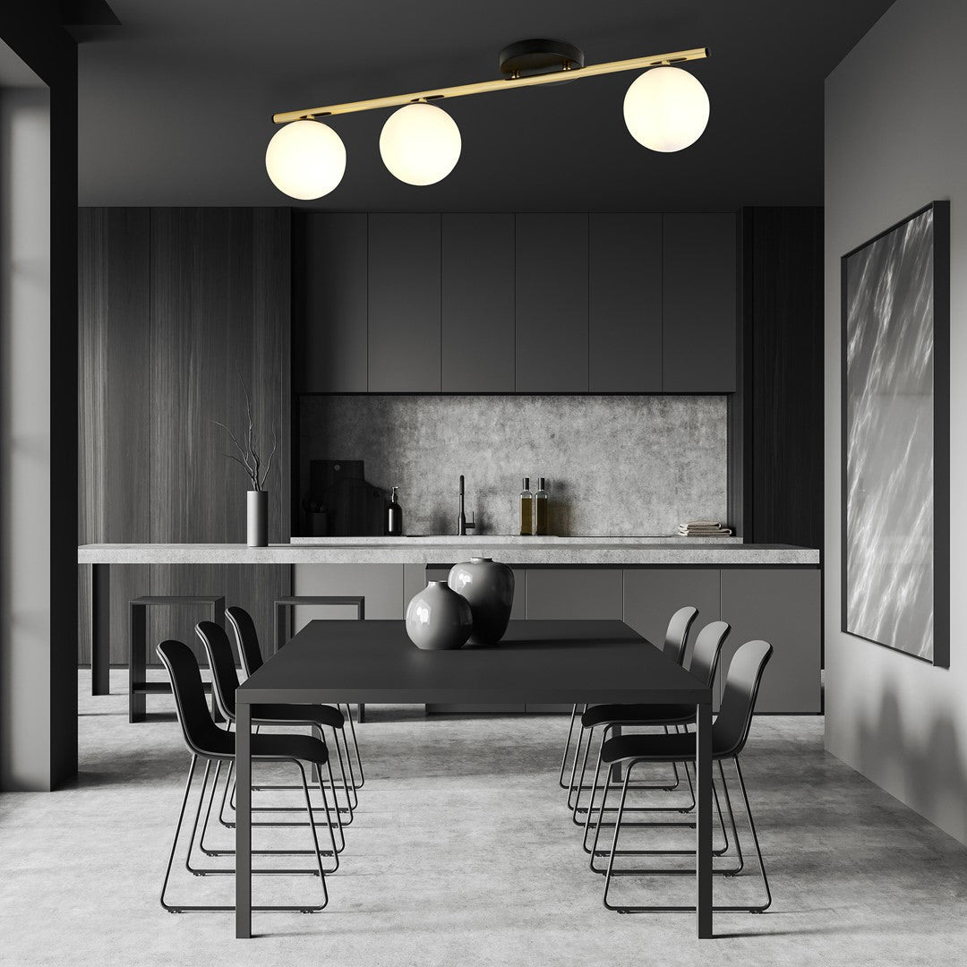 Monza 3 ceiling lamp black/opal