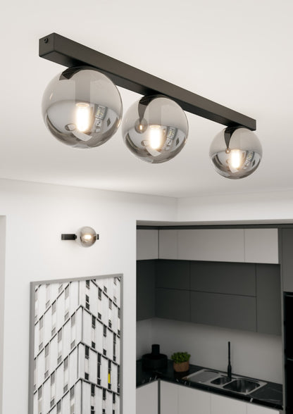 Fit 3 loftlampe sort/grafit
