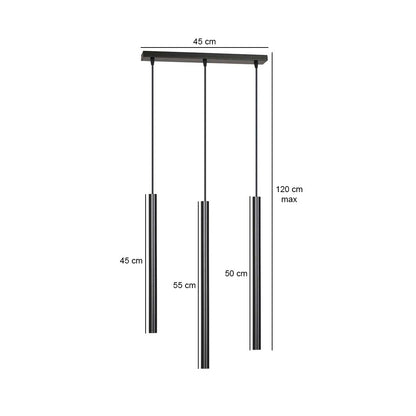 Selter 3 pendant light black