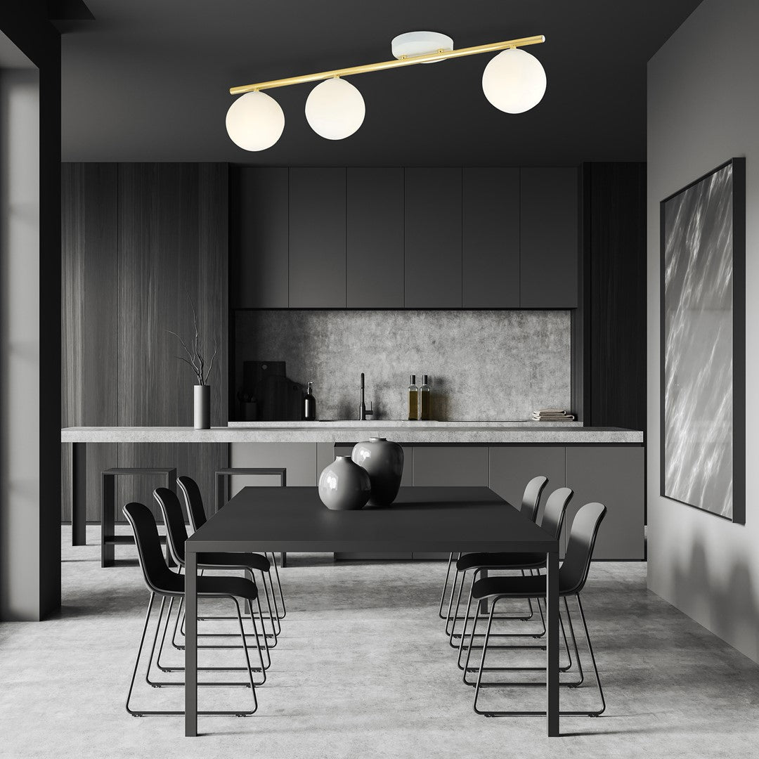 Monza 3 loftlampe hvid/opal