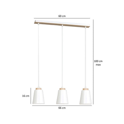 Bolero 3 pendellampe hvid