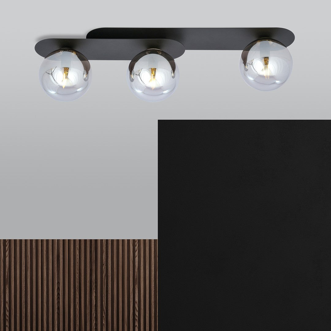 Plaza 3 loftlampe sort/grafit
