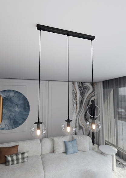 Cosmo 3 pendellampe transparent