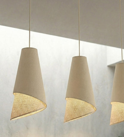 Moda 3 pendellampe sort/rattan