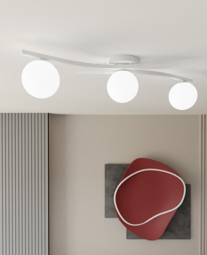 Opus 3 loftlampe hvid/opal