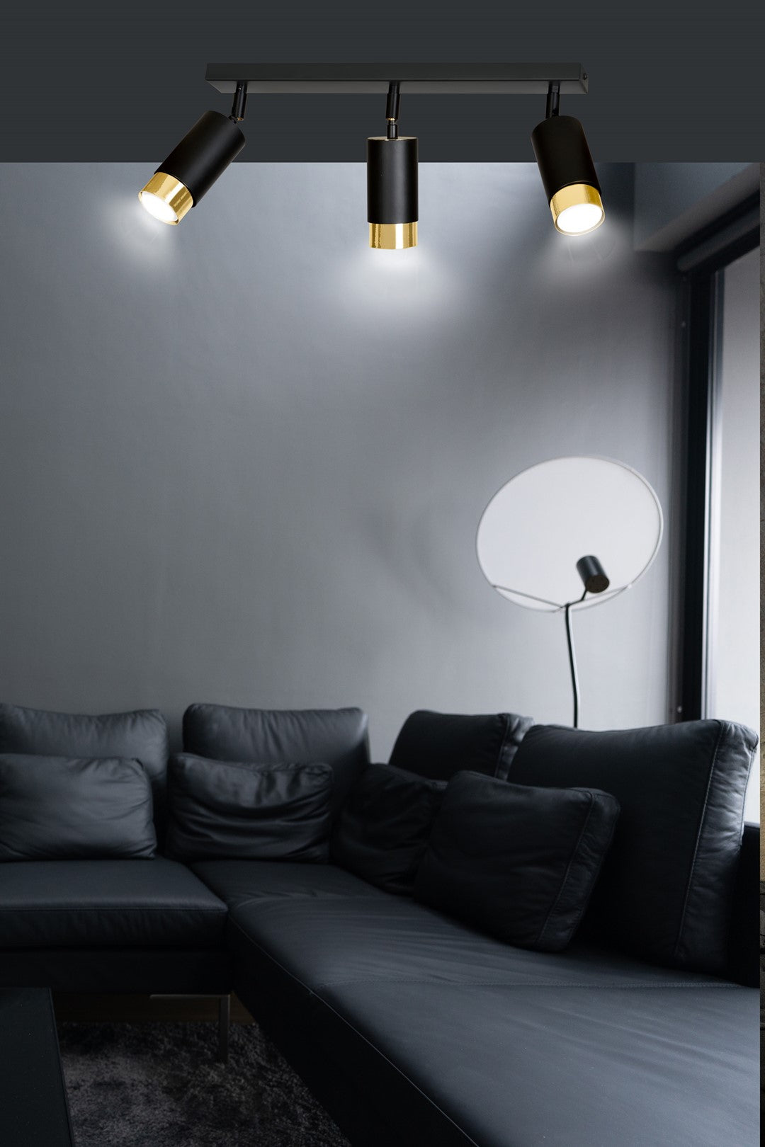Hiro 3 loftspot sort/guld