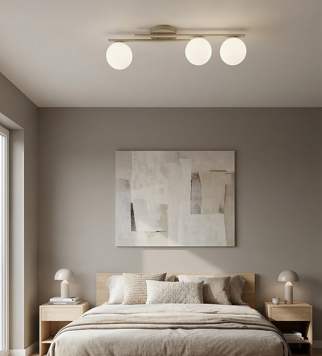 Kairo 3 loftlampe mokka/opal