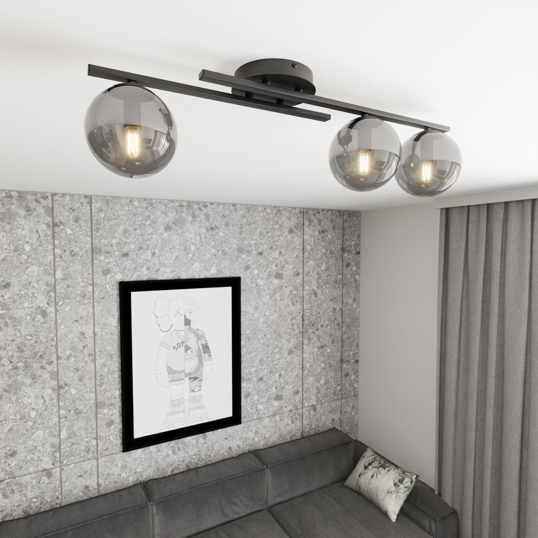 Kairo 3 loftlampe sort/grafit