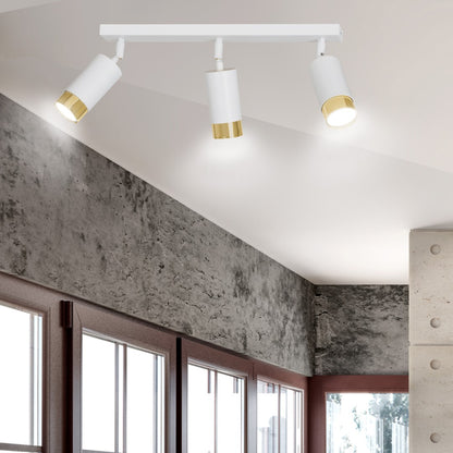 Hiro 3 loftspot hvid/guld