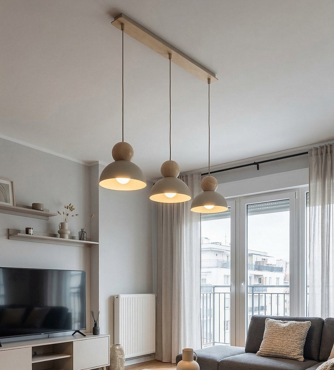Kaki 3 loftlampe mokka