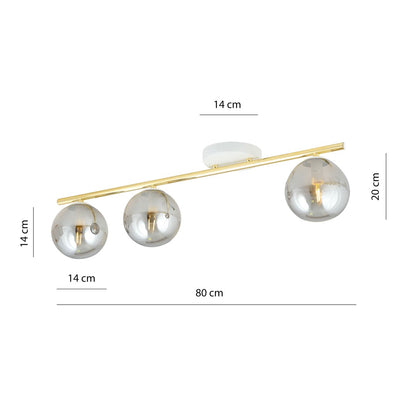 Monza 3 loftlampe hvid/grafit