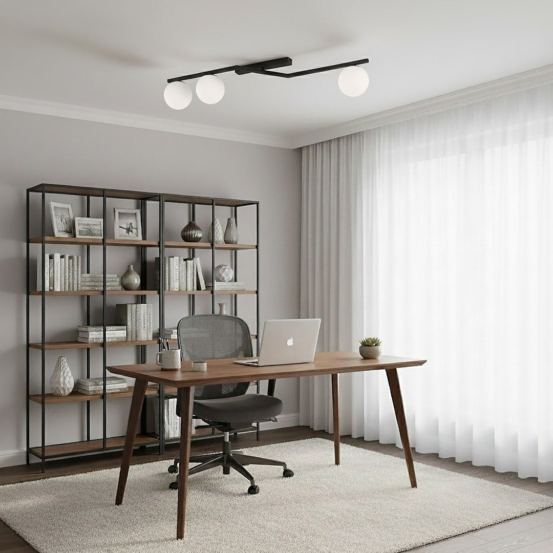 Naton 3 loftlampe sort/opal