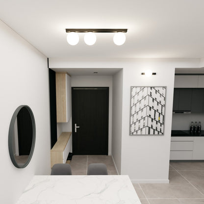 Fit 3 loftlampe sort/opal