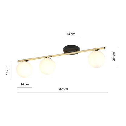 Monza 3 ceiling lamp black/opal