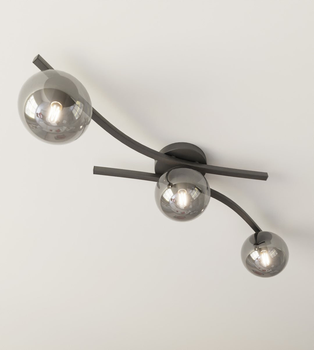 Opus 3 loftlampe sort/grafit