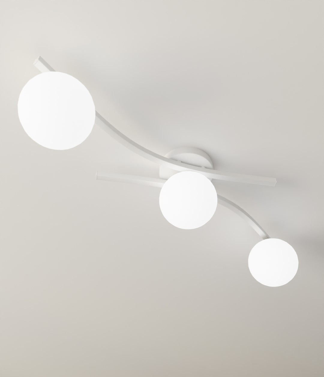 Opus 3 loftlampe hvid/opal
