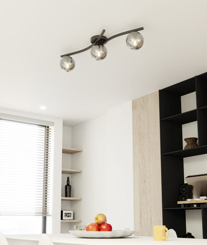 Opus 3 loftlampe sort/grafit
