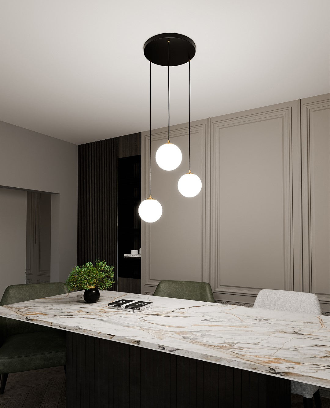Royal 3 pendellampe sort
