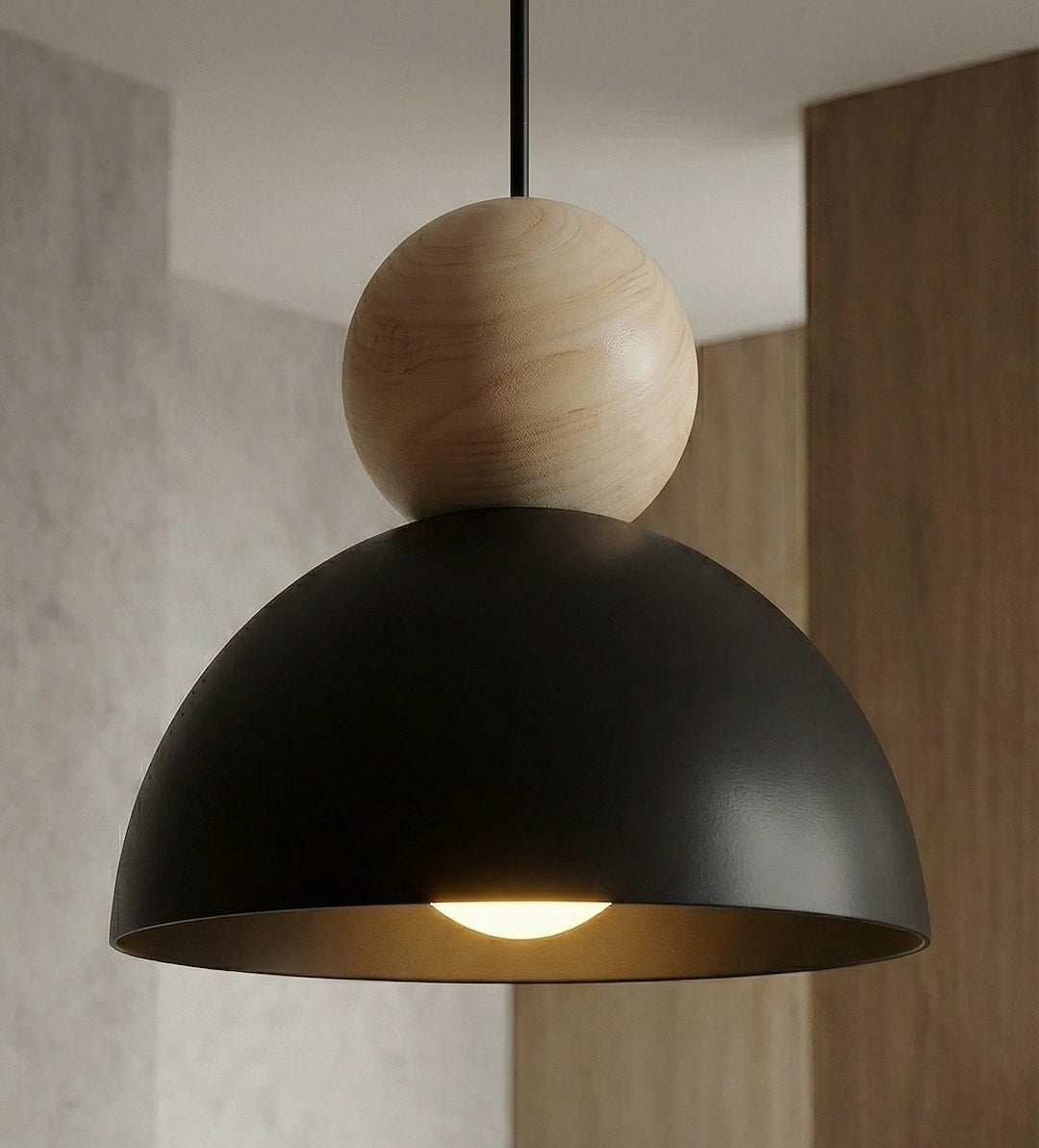 Kaki 3 loftlampe sort