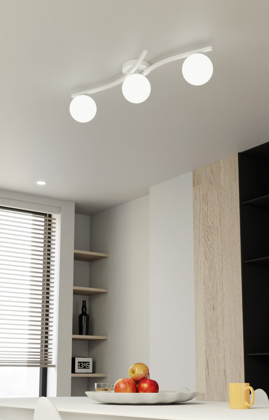 Opus 3 loftlampe hvid/opal