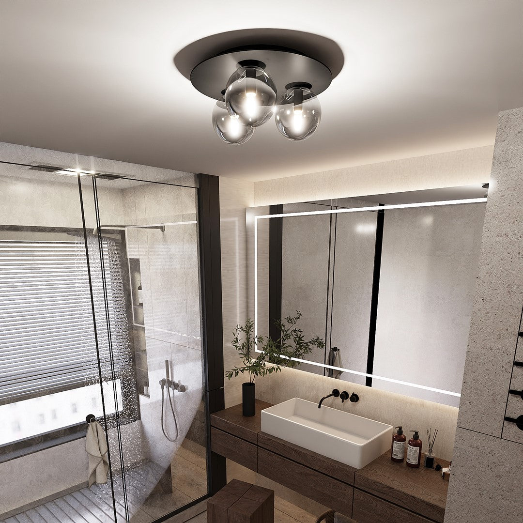 Solar 3 loftlampe sort/grafit