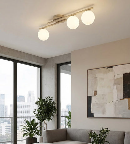 Kairo 3 loftlampe mokka/opal