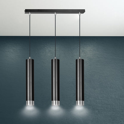 Kibo 3 pendellampe sort/krom