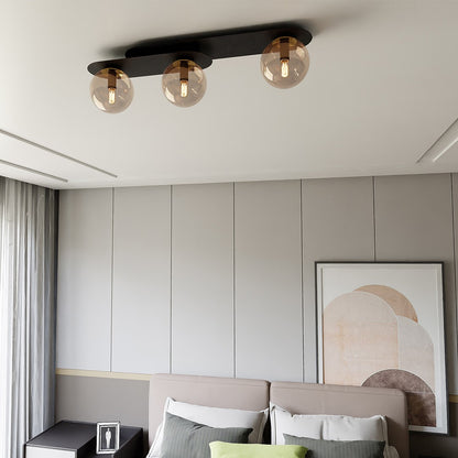 Plaza 3 loftlampe sort/ravfarvet