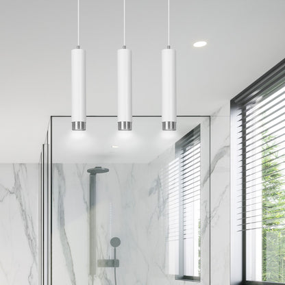 Kibo 3 pendellampe hvid/krom