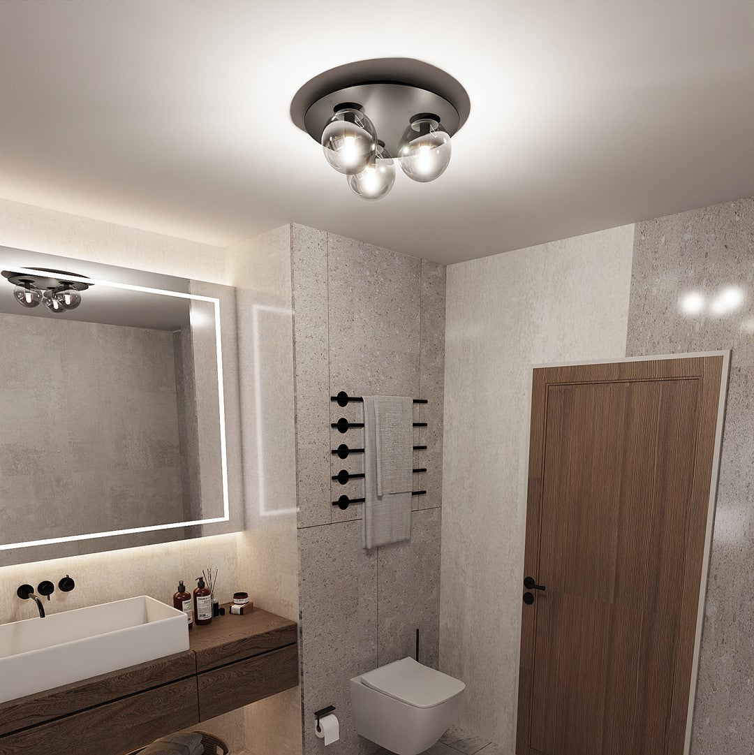 Solar 3 loftlampe sort/grafit